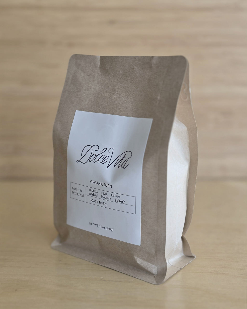 DolceVita coffee bag, side view